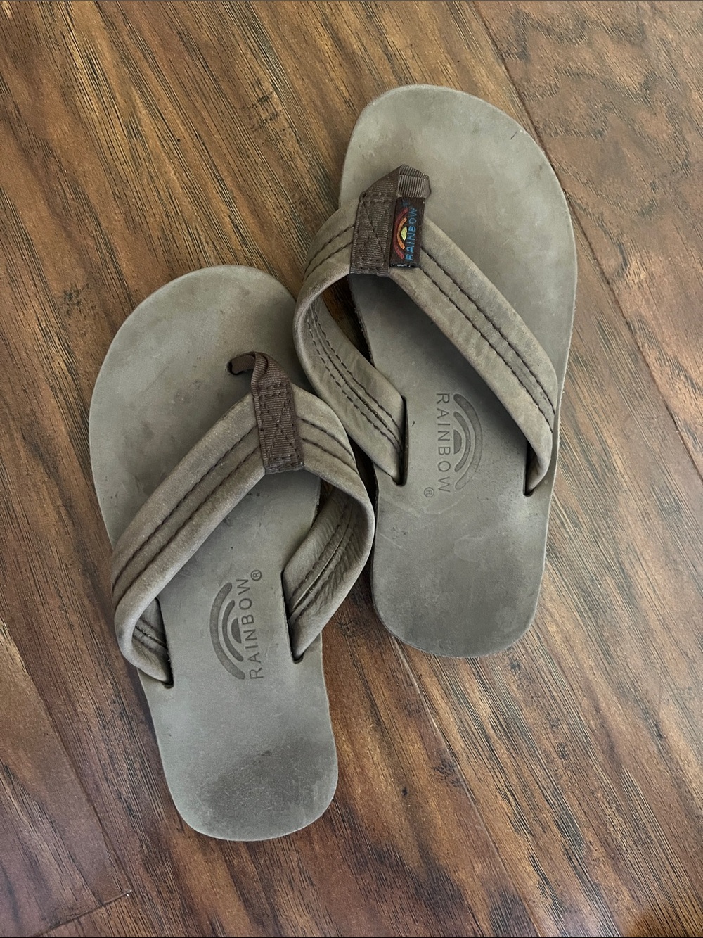 Rainbow Boys Espresso Brown Suede Flip-Flop Sandals